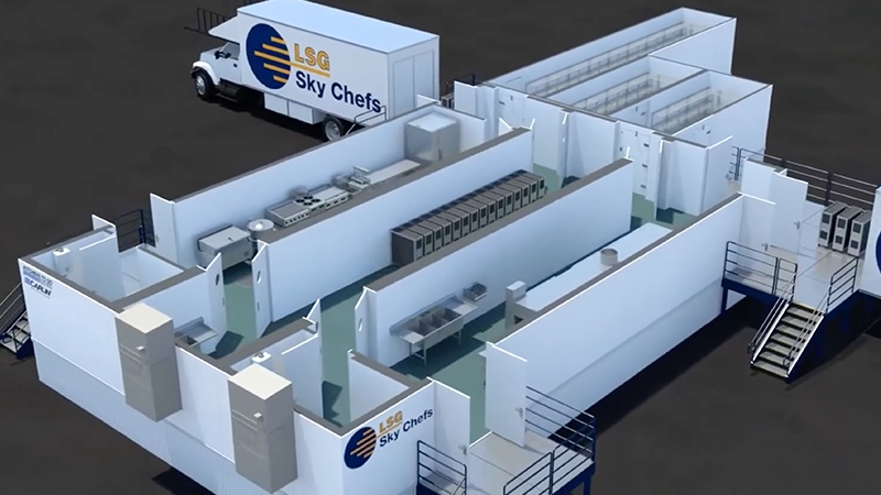 Commissary Kitchen with Delivery Vehicles  | Kitchens to Go®